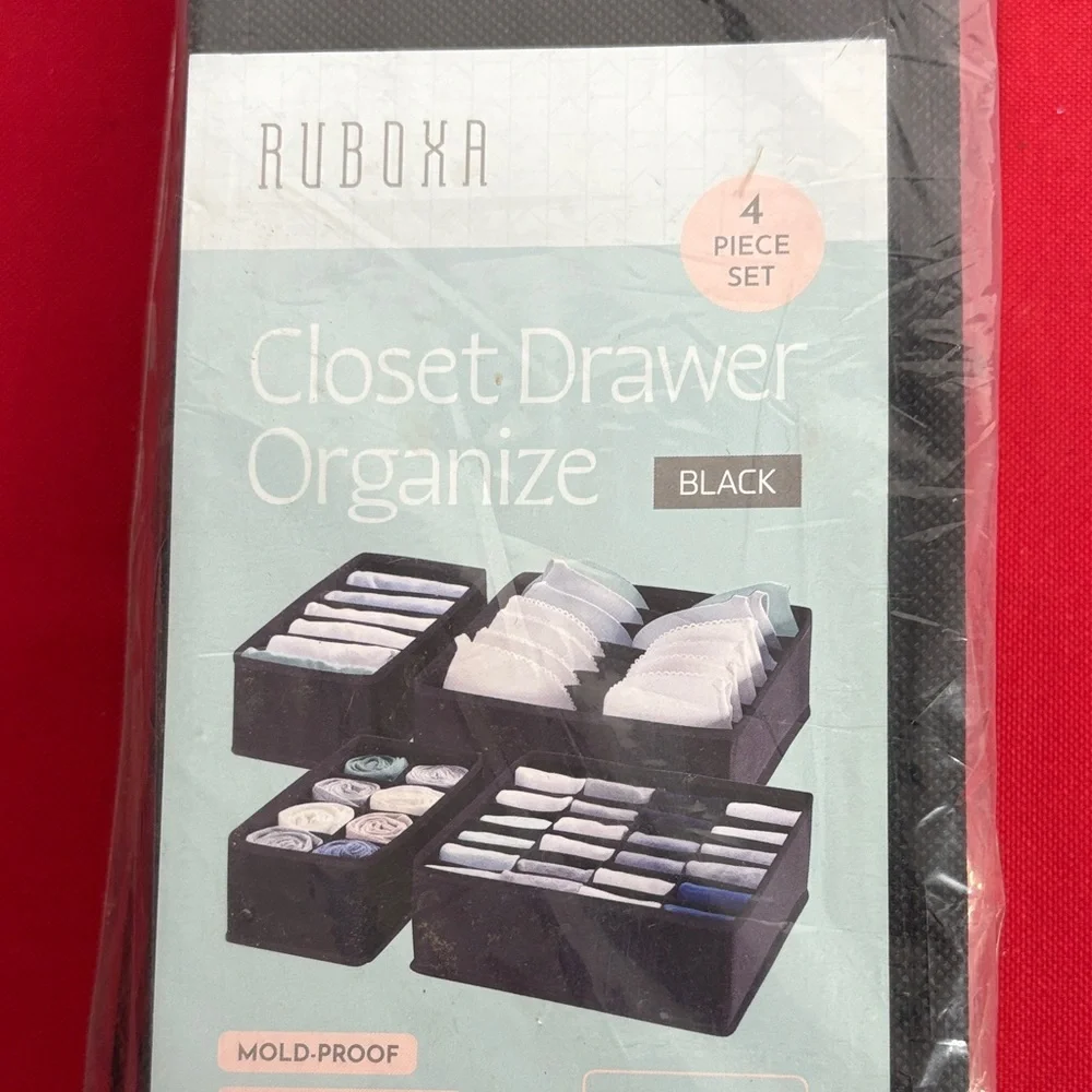 RUBOXA - Set of 4 Drawer Organizers for Clot